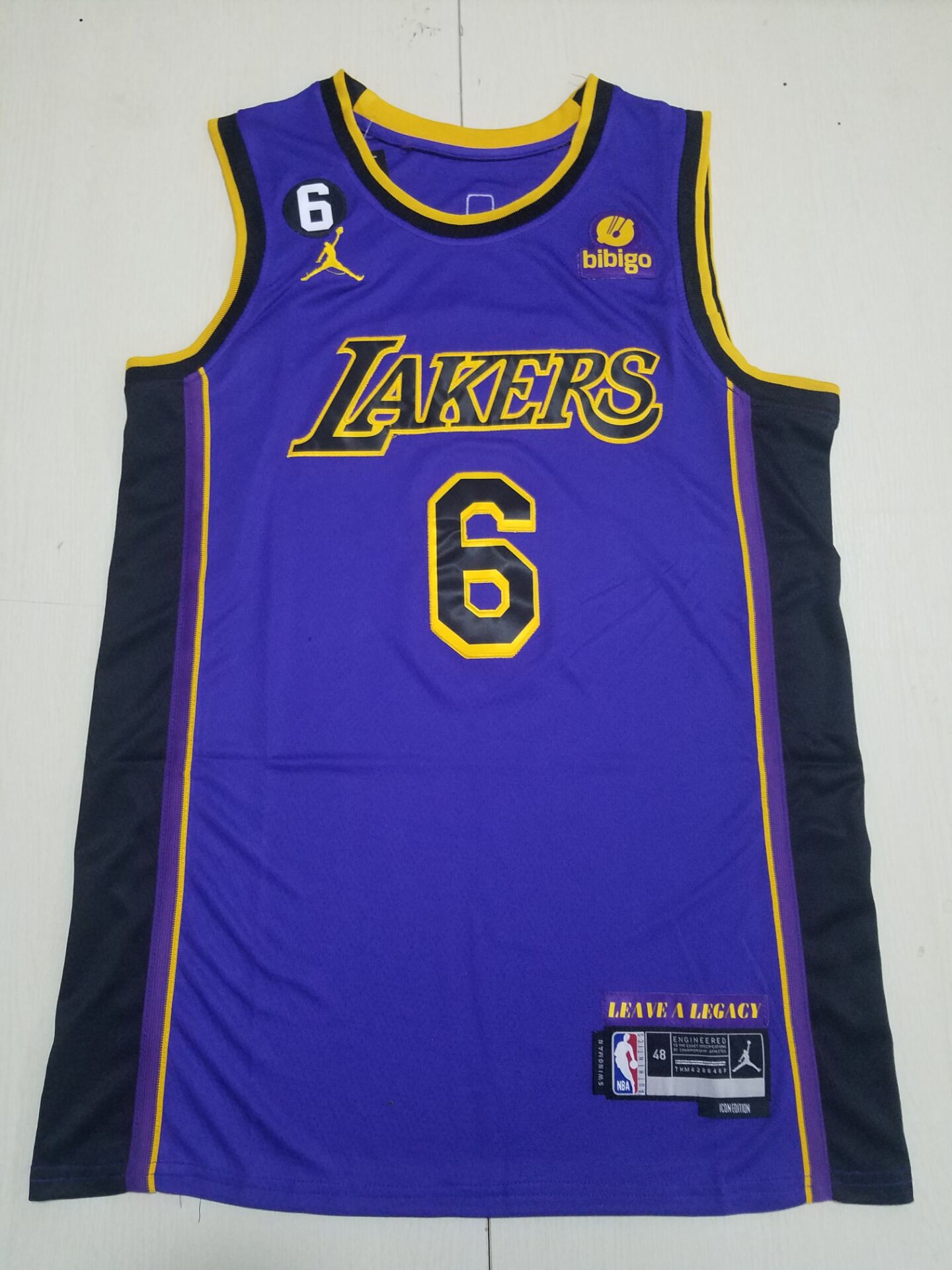 Men Los Angeles Lakers #6 LeBron James Purple 2022 NBA Jersey
